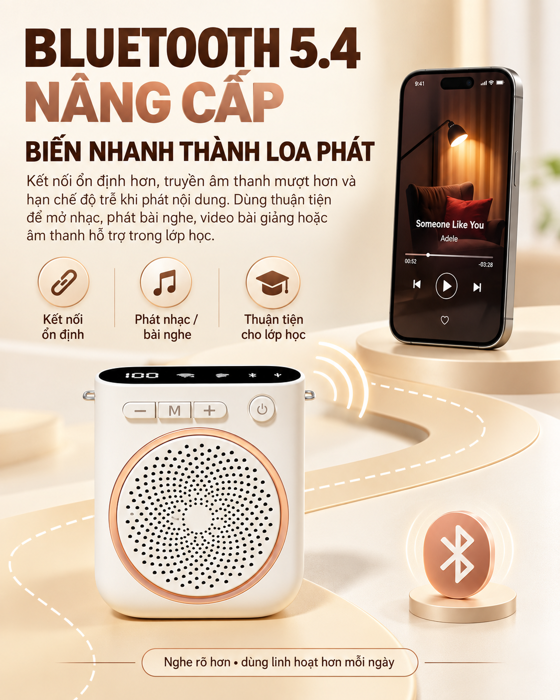 S60 kết nối Bluetooth 5.4 với điện thoại